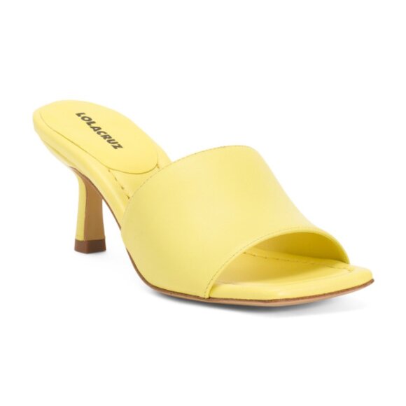 LOLA CRUZ Leather Heeled Sandals - Picture 1 of 3